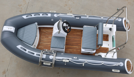 China 2022 innovative design removable fuel tank 13 ft  rib390BL inflatable rib boat with teak floor supplier